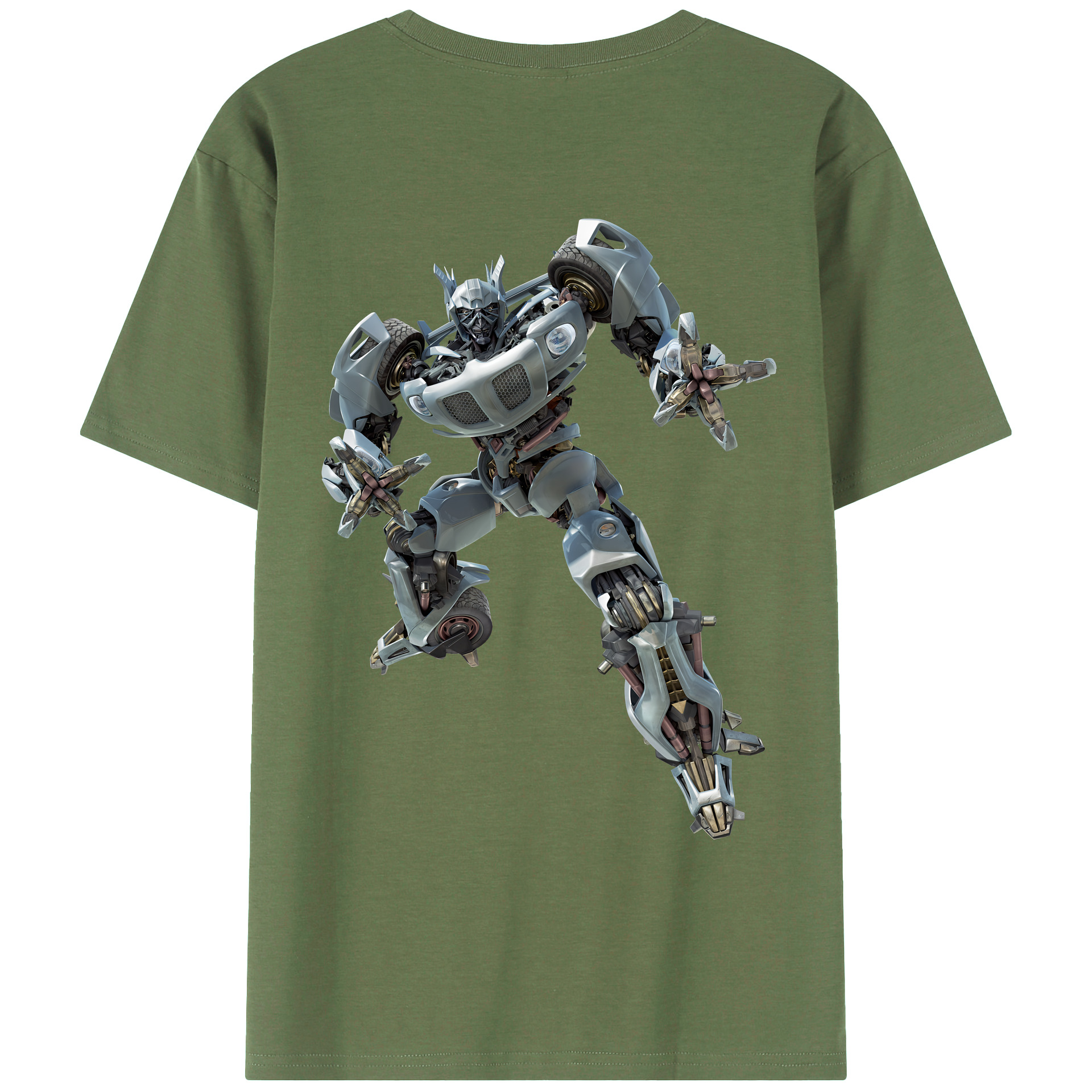 （画像用） Transformers トランスフォーマー 綿100％ メンズ半袖Tシャツ（バックプリント） 通気性